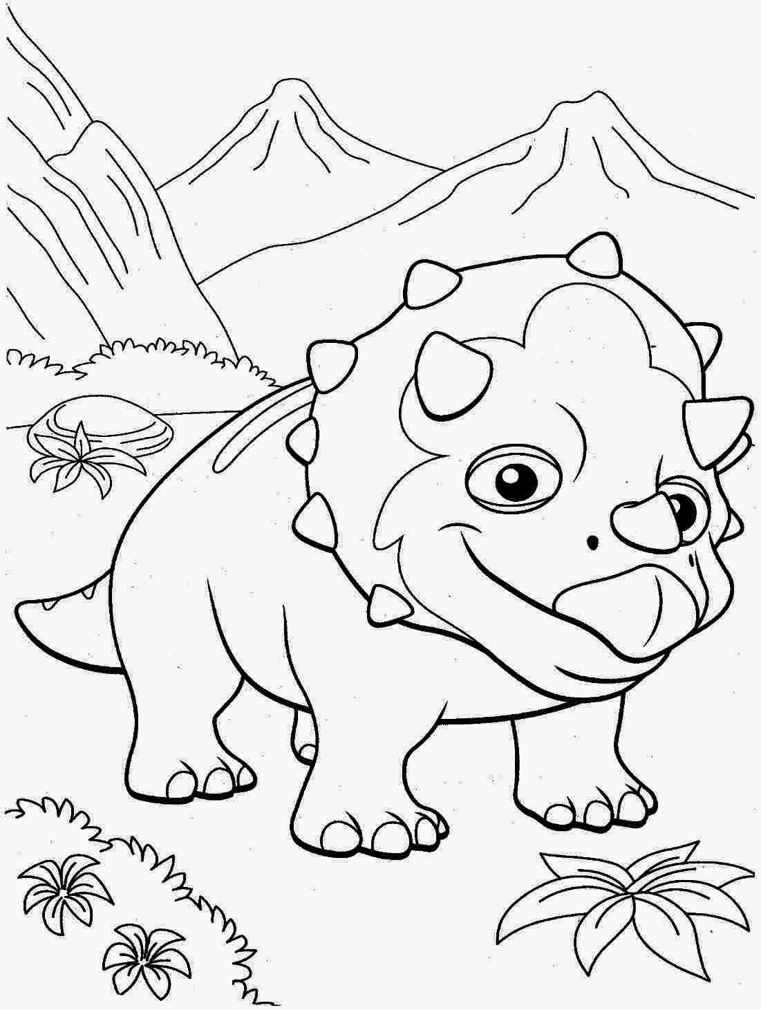 34 Dinosaur Clipart Coloring Pages Printable 2