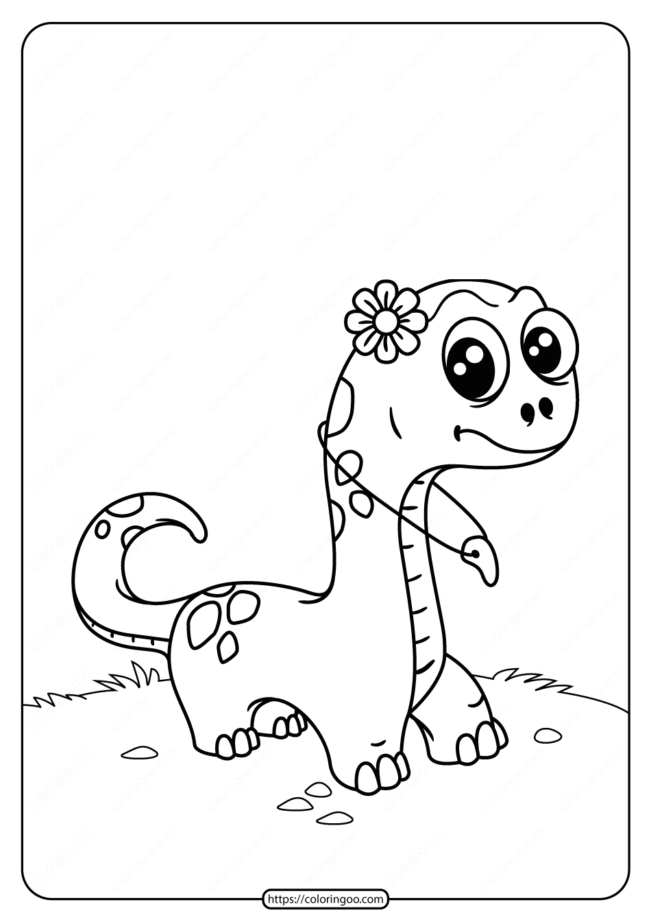 34 Dinosaur Clipart Coloring Pages Printable 20