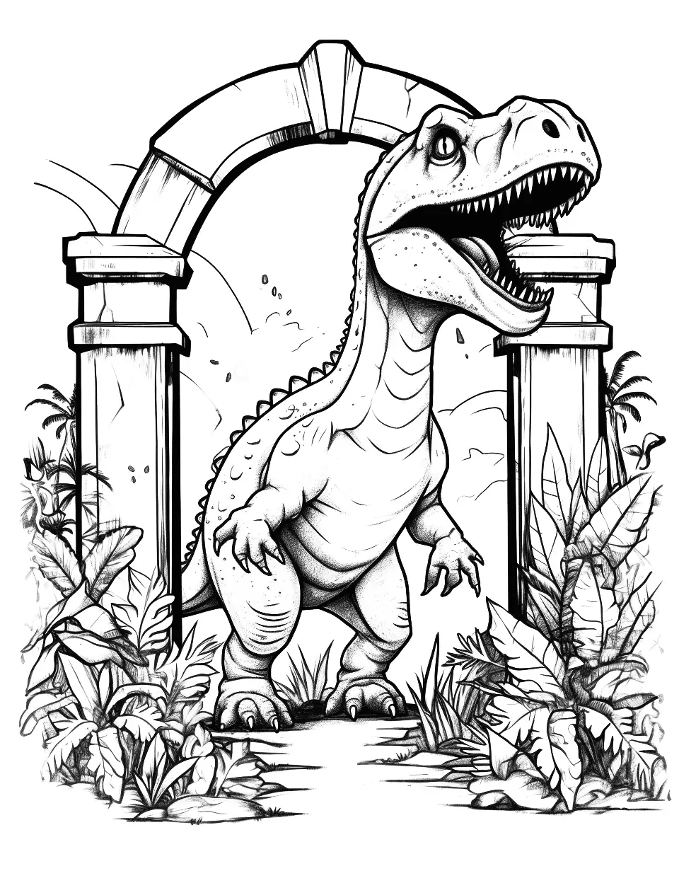 34 Dinosaur Clipart Coloring Pages Printable 30