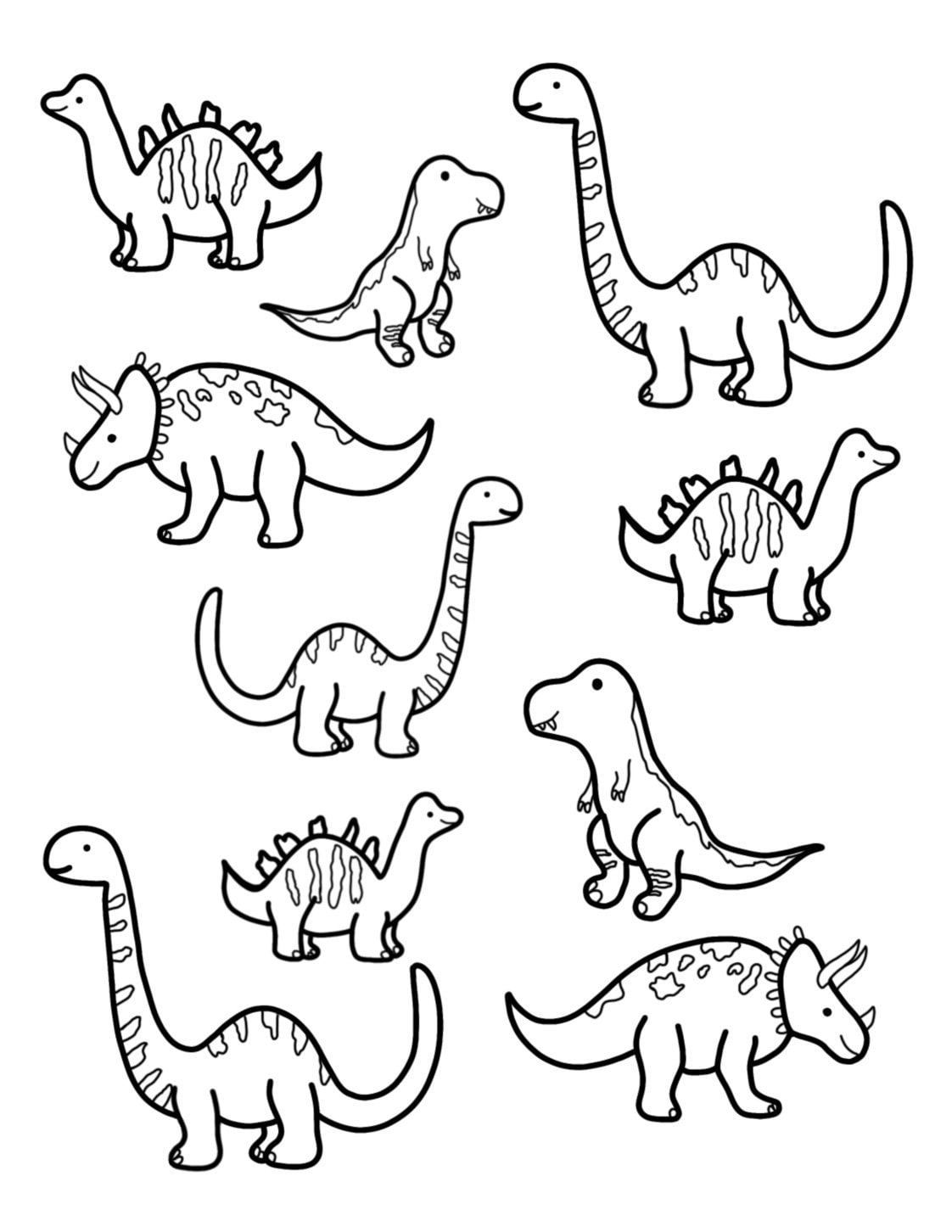 34 Dinosaur Clipart Coloring Pages Printable 31