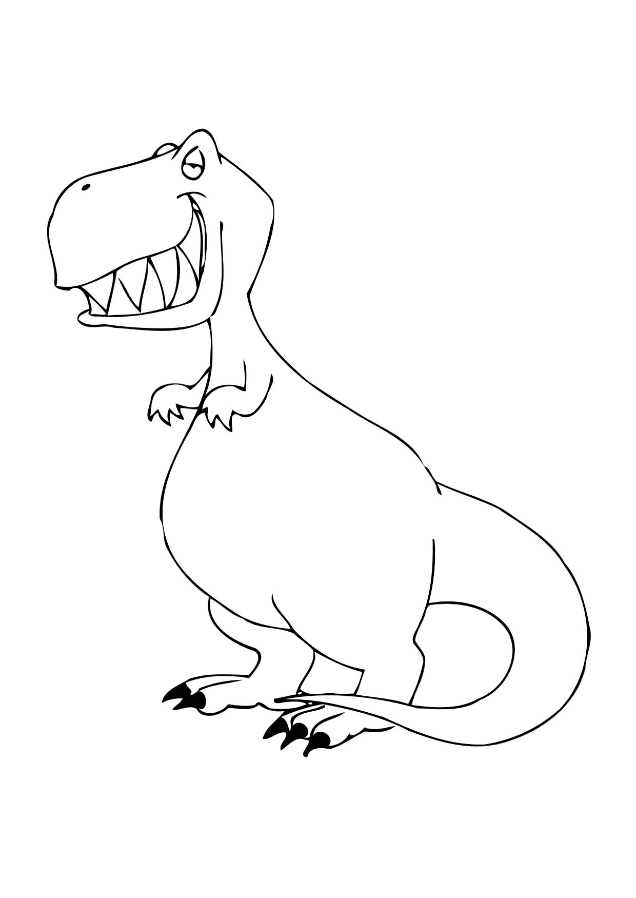 34 Dinosaur Clipart Coloring Pages Printable 4