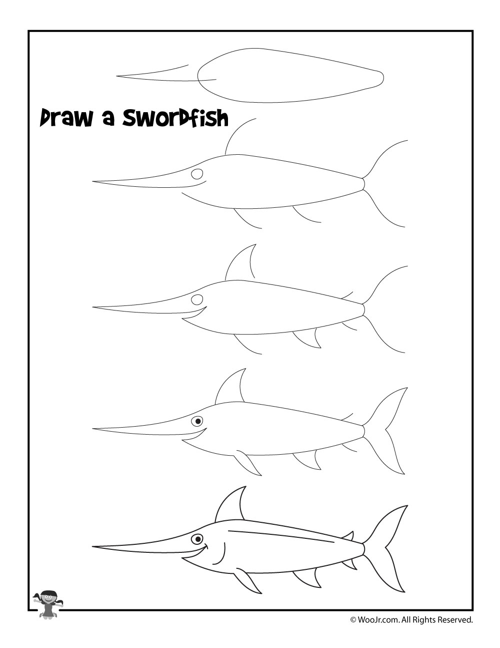 34 Graceful Swordfish Coloring Pages Printable 18