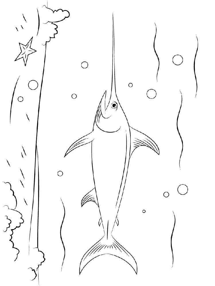 34 Graceful Swordfish Coloring Pages Printable 27