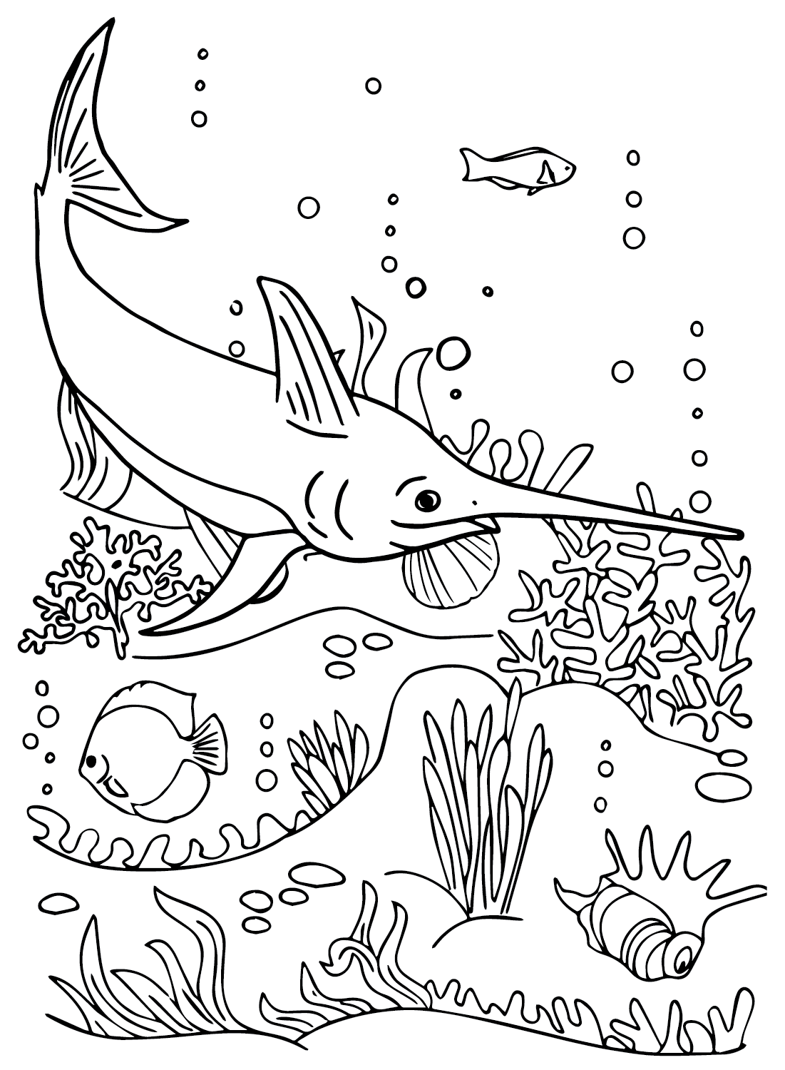 34 Graceful Swordfish Coloring Pages Printable 28