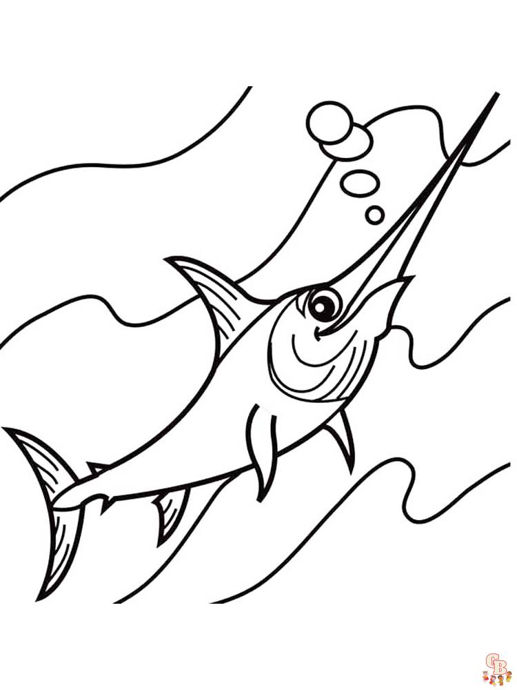 34 Graceful Swordfish Coloring Pages Printable 32