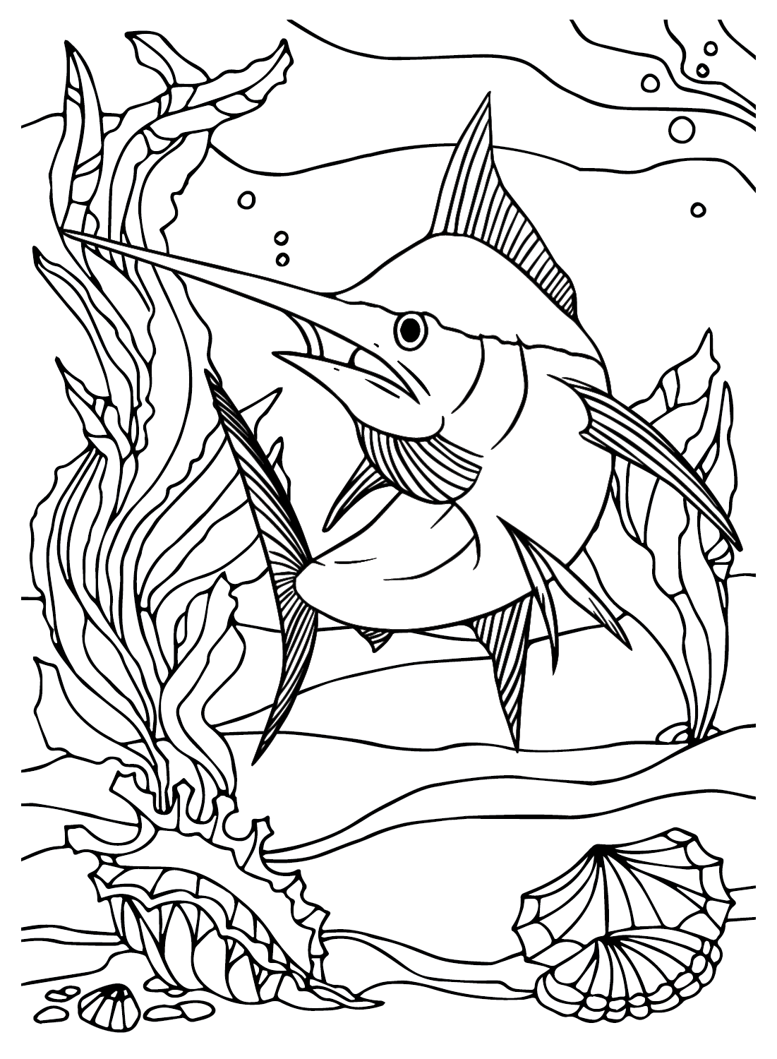 34 Graceful Swordfish Coloring Pages Printable 33