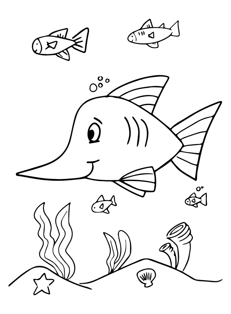 34 Graceful Swordfish Coloring Pages Printable 6