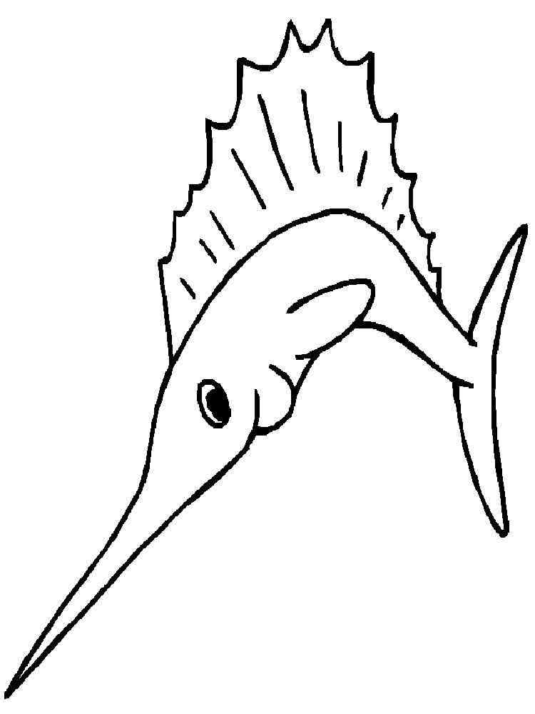 34 Graceful Swordfish Coloring Pages Printable 8