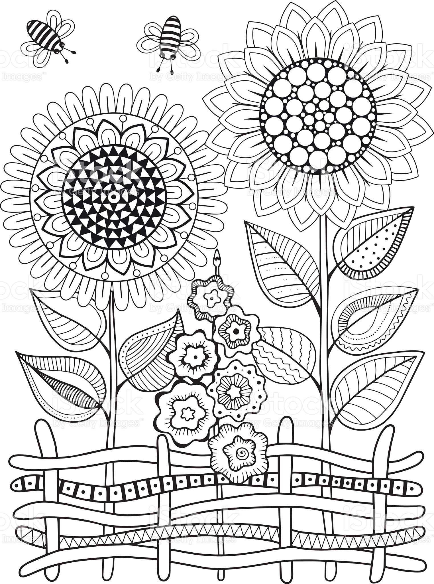 34 Sunny Sunflower Coloring Pages Printable 10