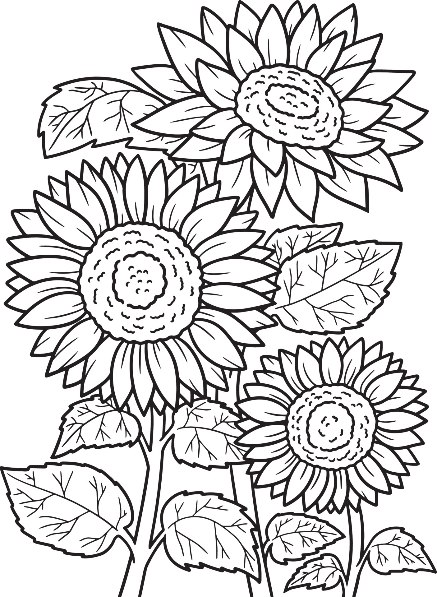 34 Sunny Sunflower Coloring Pages Printable 27