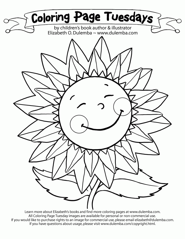 34 Sunny Sunflower Coloring Pages Printable 35