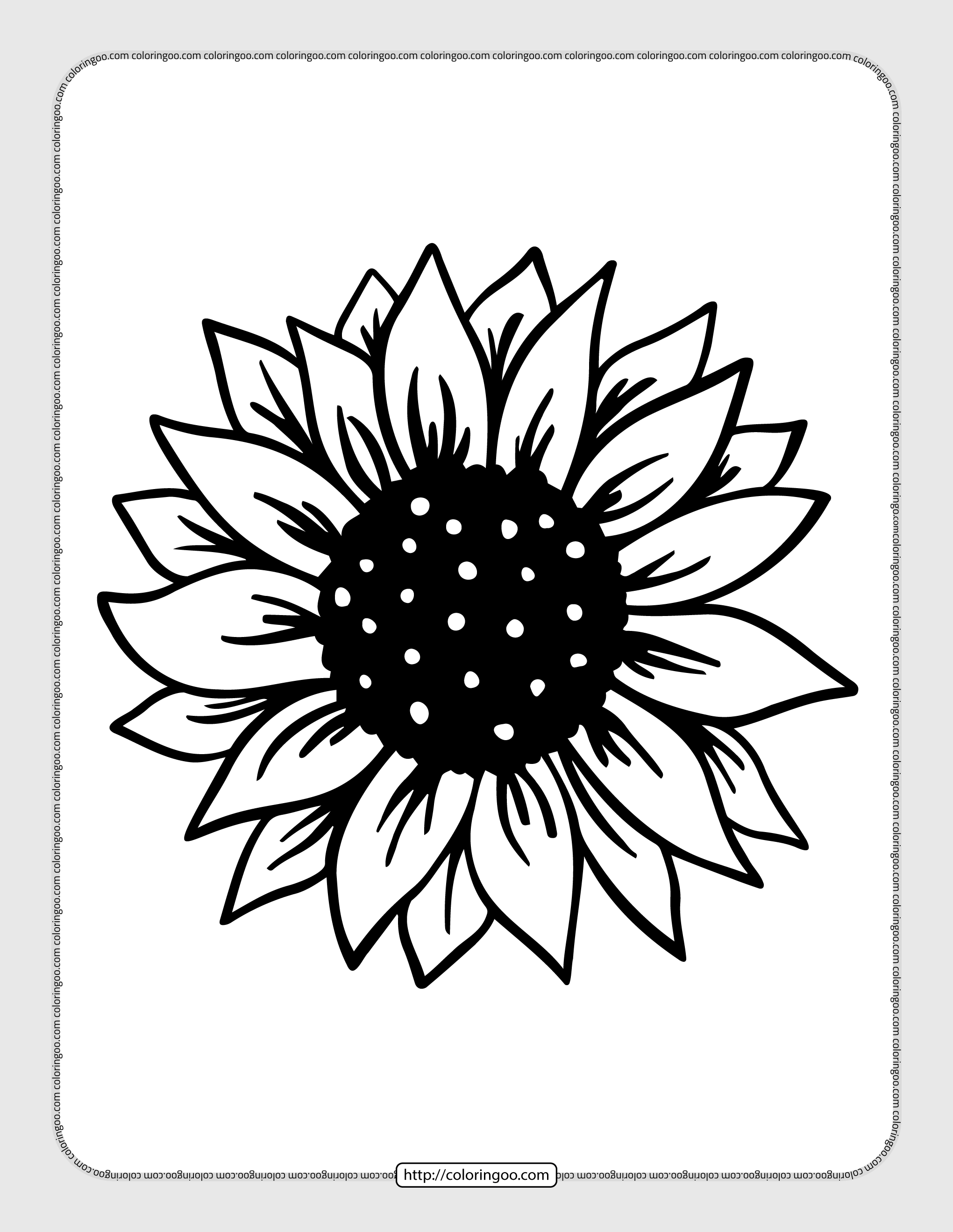 34 Sunny Sunflower Coloring Pages Printable 4