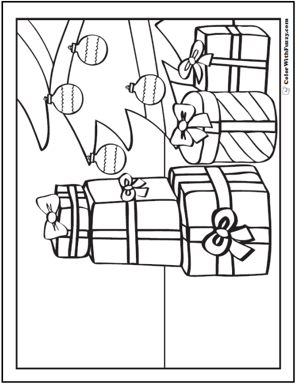 35 Christmas Gifts Coloring Pages Printable 18