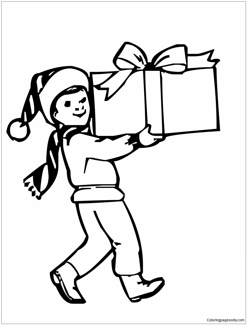 35 Christmas Gifts Coloring Pages Printable 22