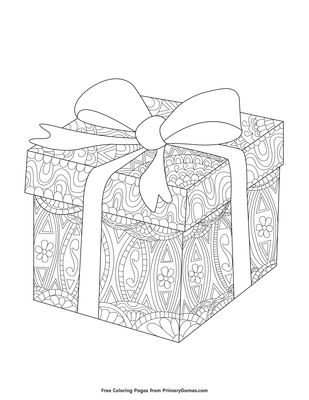 35 Christmas Gifts Coloring Pages Printable 24