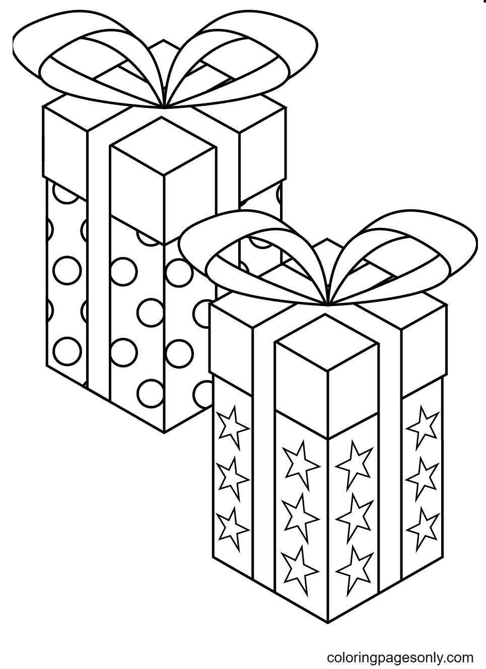 35 Christmas Gifts Coloring Pages Printable 3