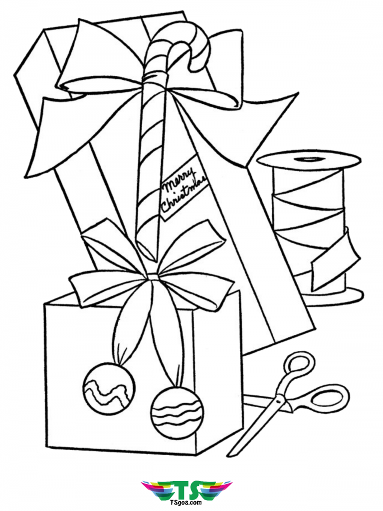 35 Christmas Gifts Coloring Pages Printable 35