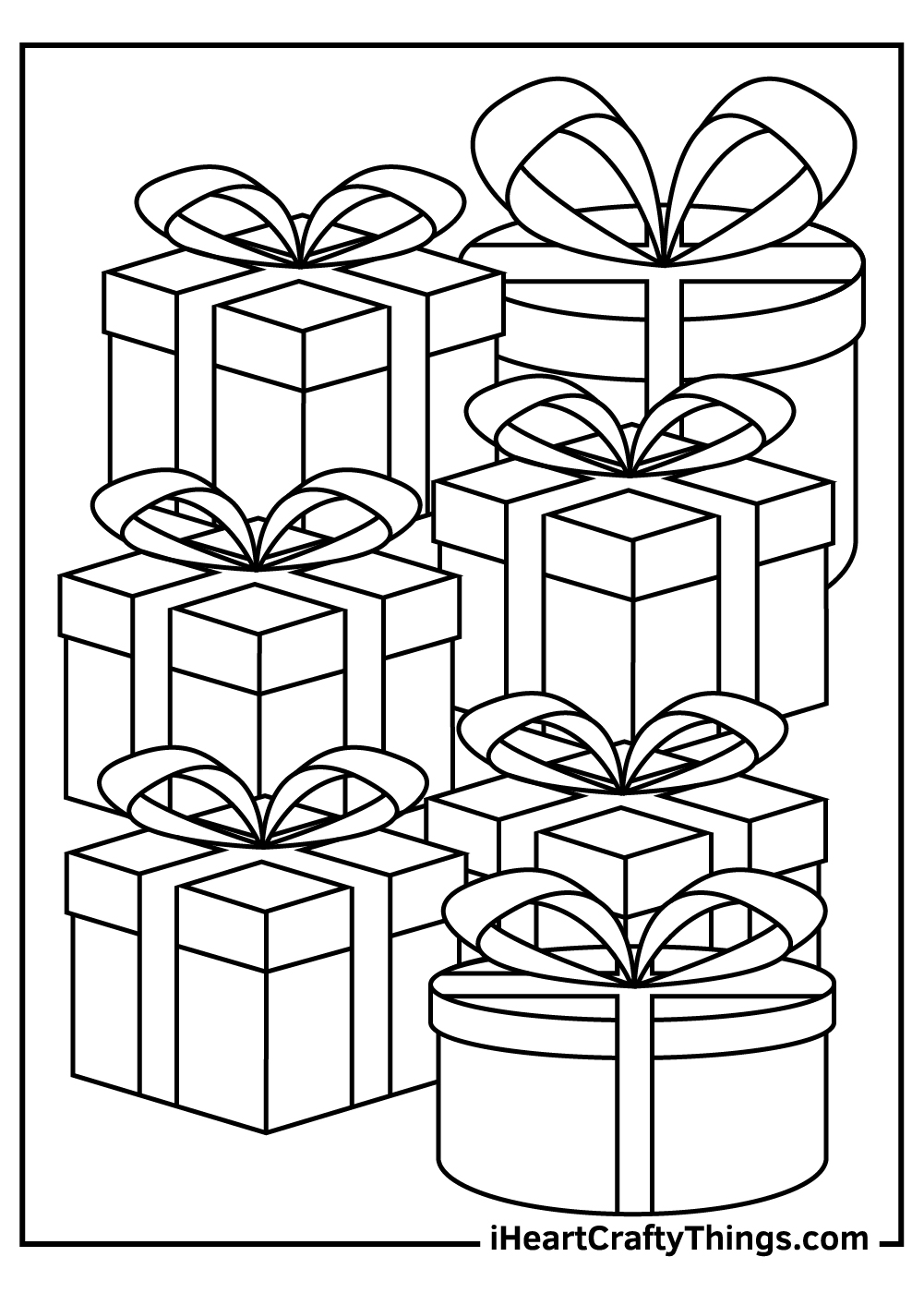 35 Christmas Gifts Coloring Pages Printable 5