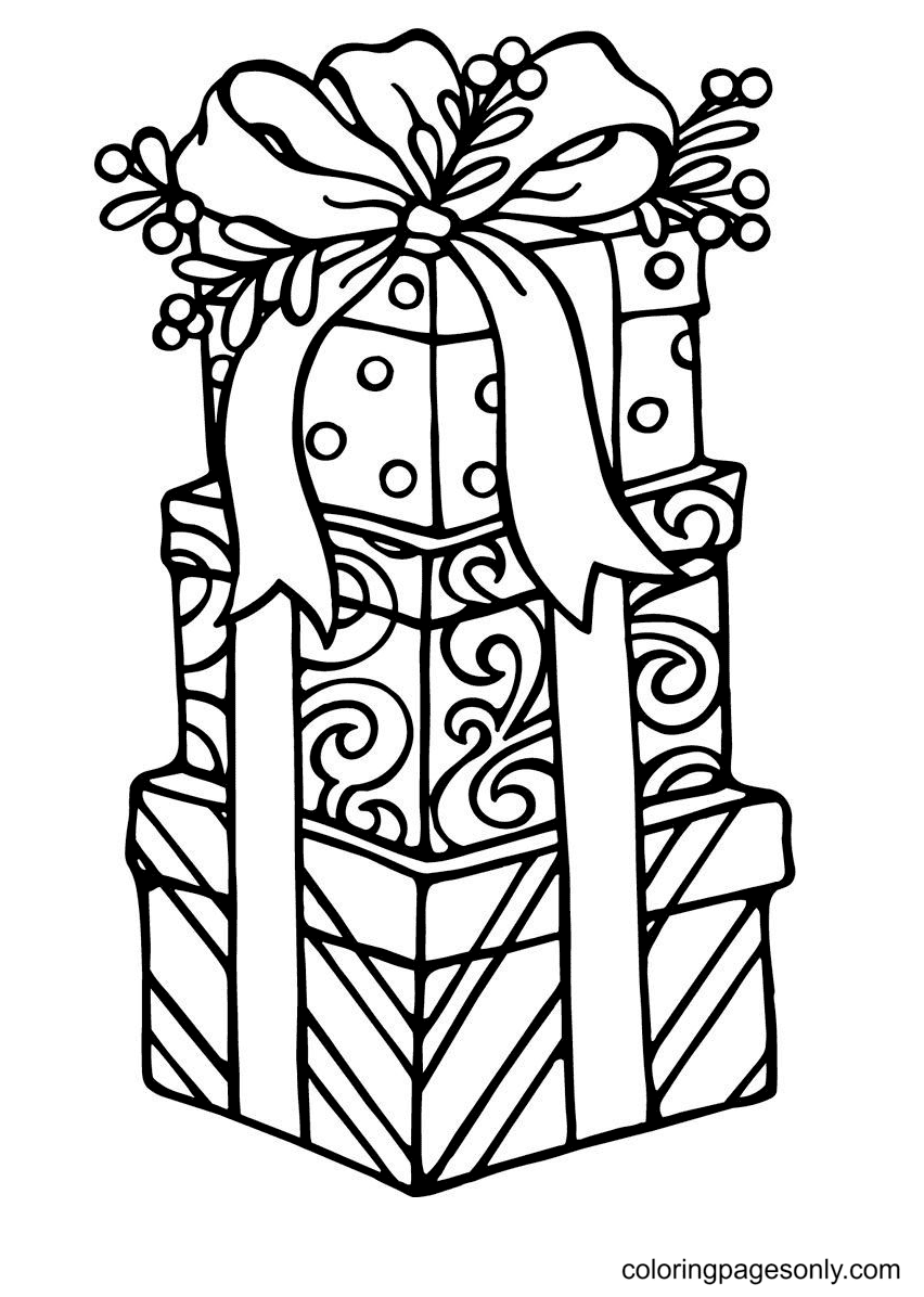 35 Christmas Gifts Coloring Pages Printable 6