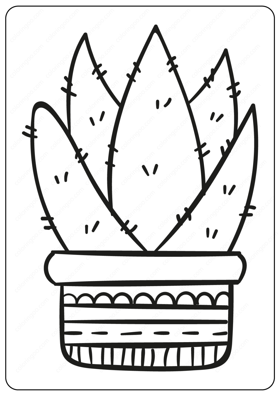 35 Cute Cactus Coloring Pages Printable 29