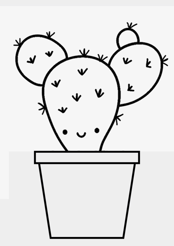 35 Cute Cactus Coloring Pages Printable 5