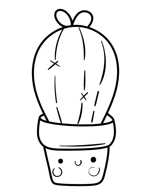 35 Cute Cactus Coloring Pages Printable 7