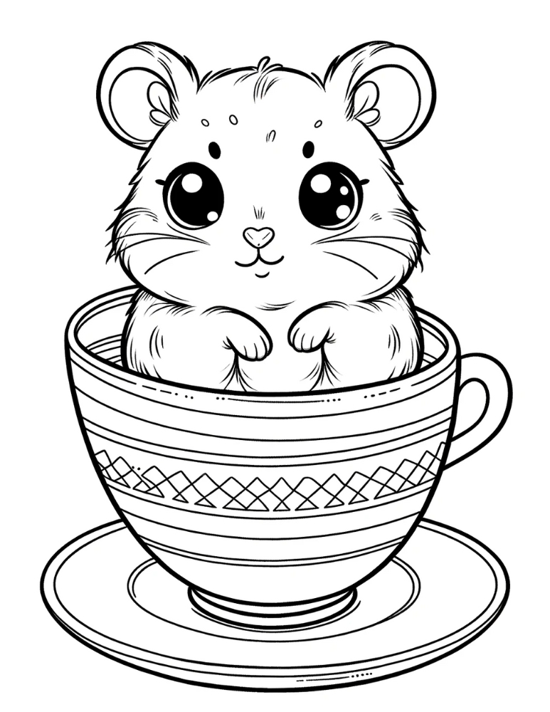 35 Cute Hamster Coloring Pages Printable 33