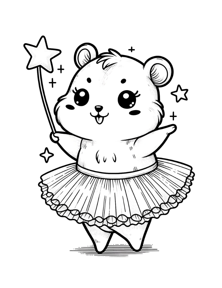 35 Cute Hamster Coloring Pages Printable 8