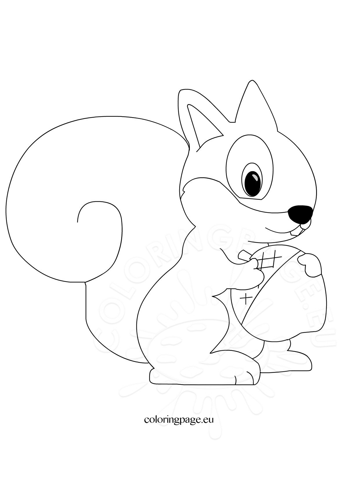 35 Cute Squirrels Coloring Pages Printable 10