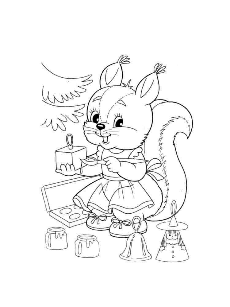 35 Cute Squirrels Coloring Pages Printable 22