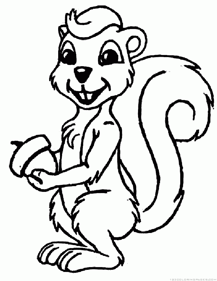 35 Cute Squirrels Coloring Pages Printable 30