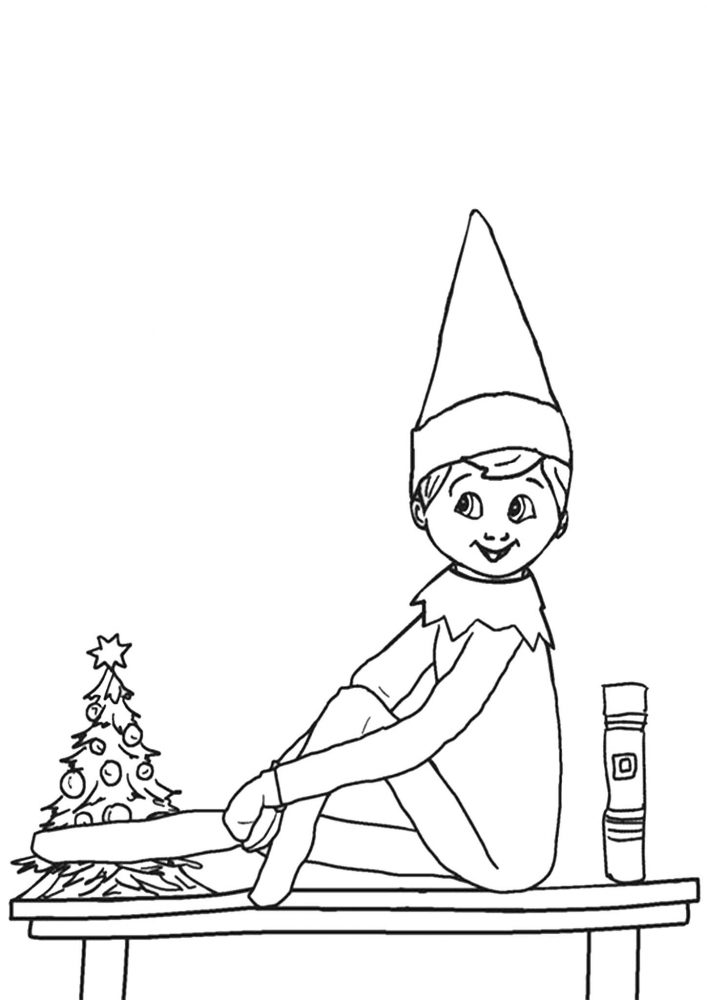 35 Elf On The Shelf Coloring Pages Printable 1