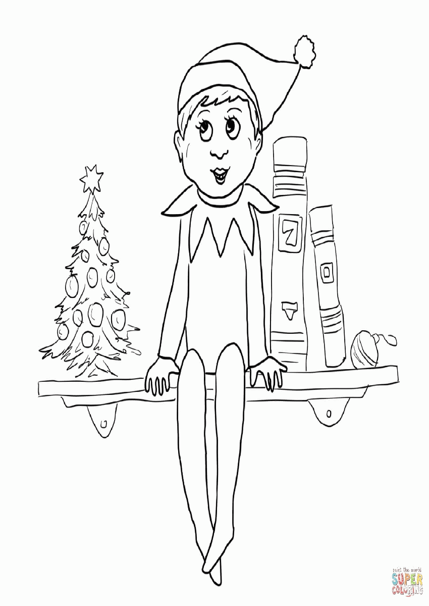 35 Elf On The Shelf Coloring Pages Printable 14