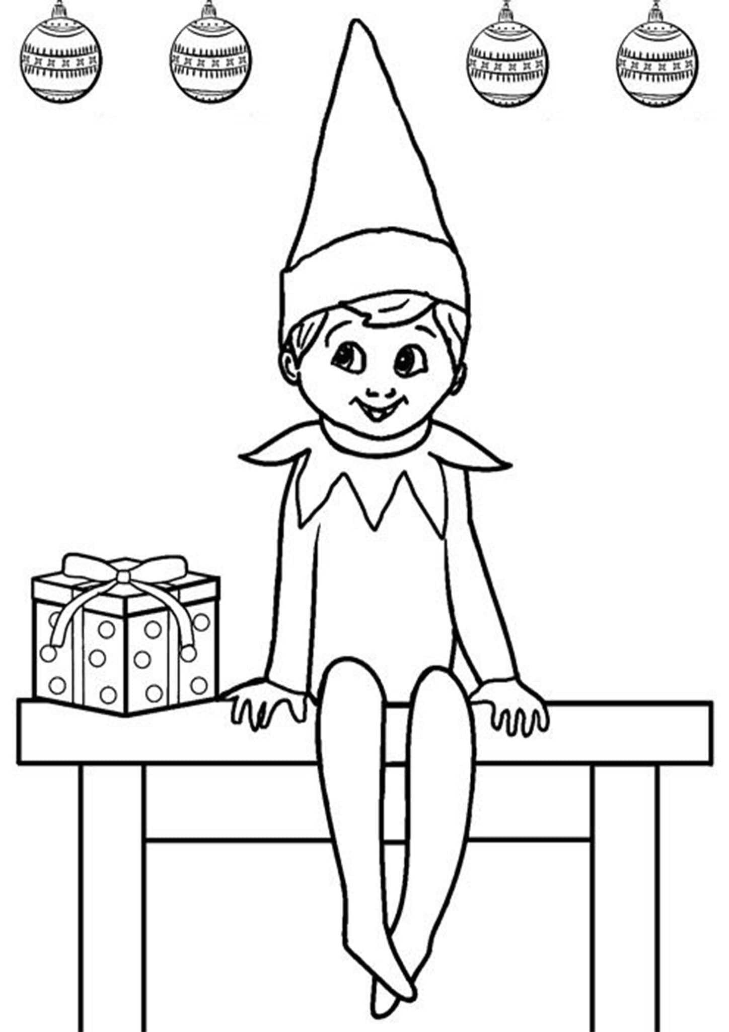 35 Elf On The Shelf Coloring Pages Printable 2