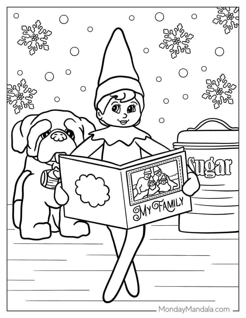 35 Elf On The Shelf Coloring Pages Printable 26