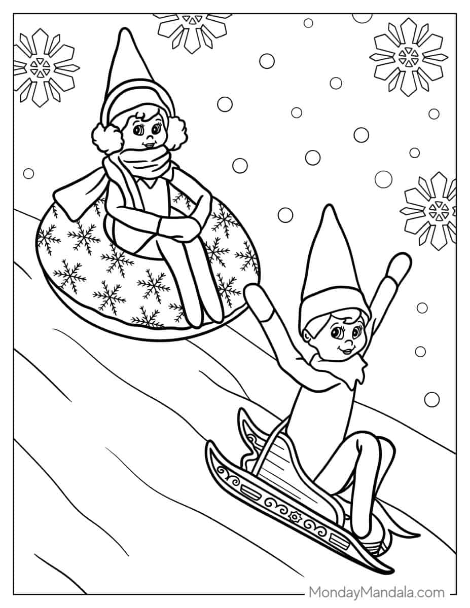 35 Elf On The Shelf Coloring Pages Printable 27