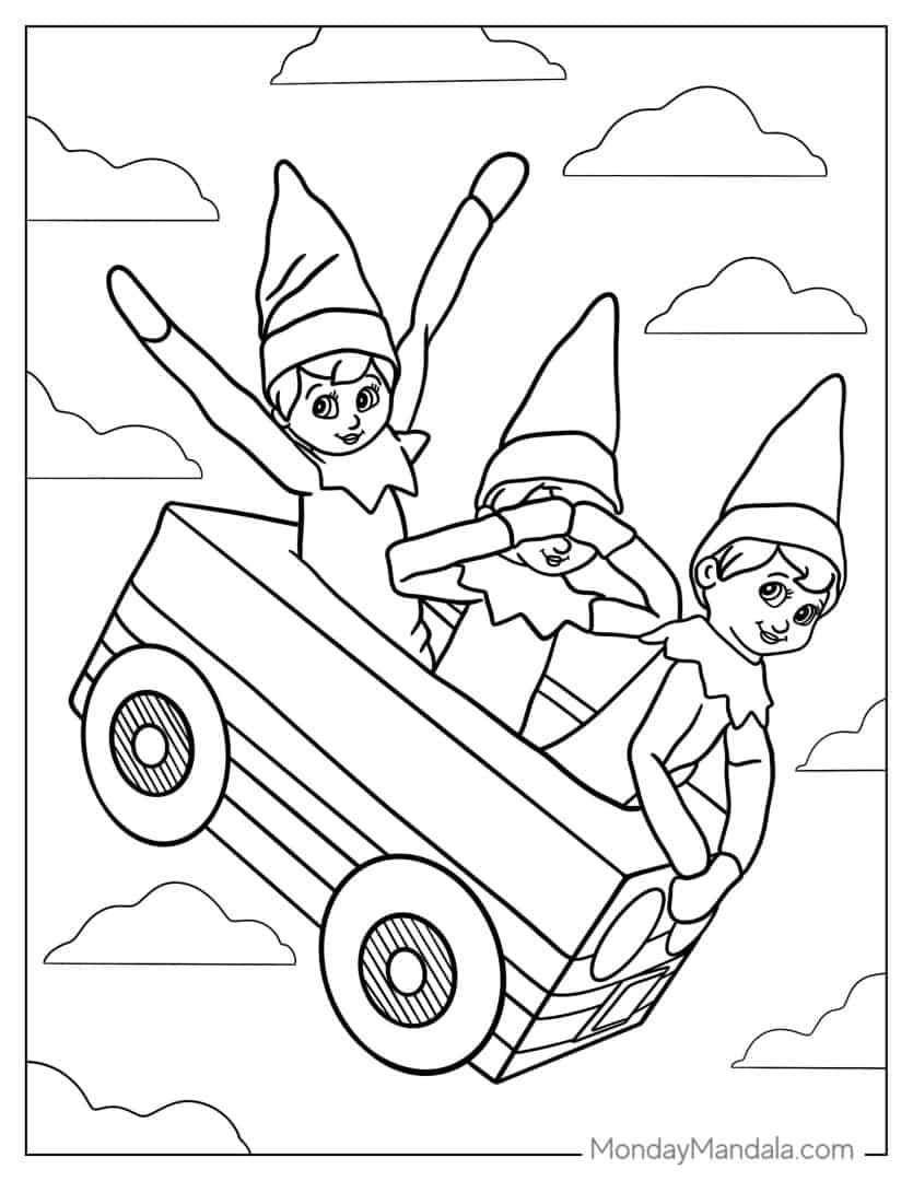 35 Elf On The Shelf Coloring Pages Printable 28