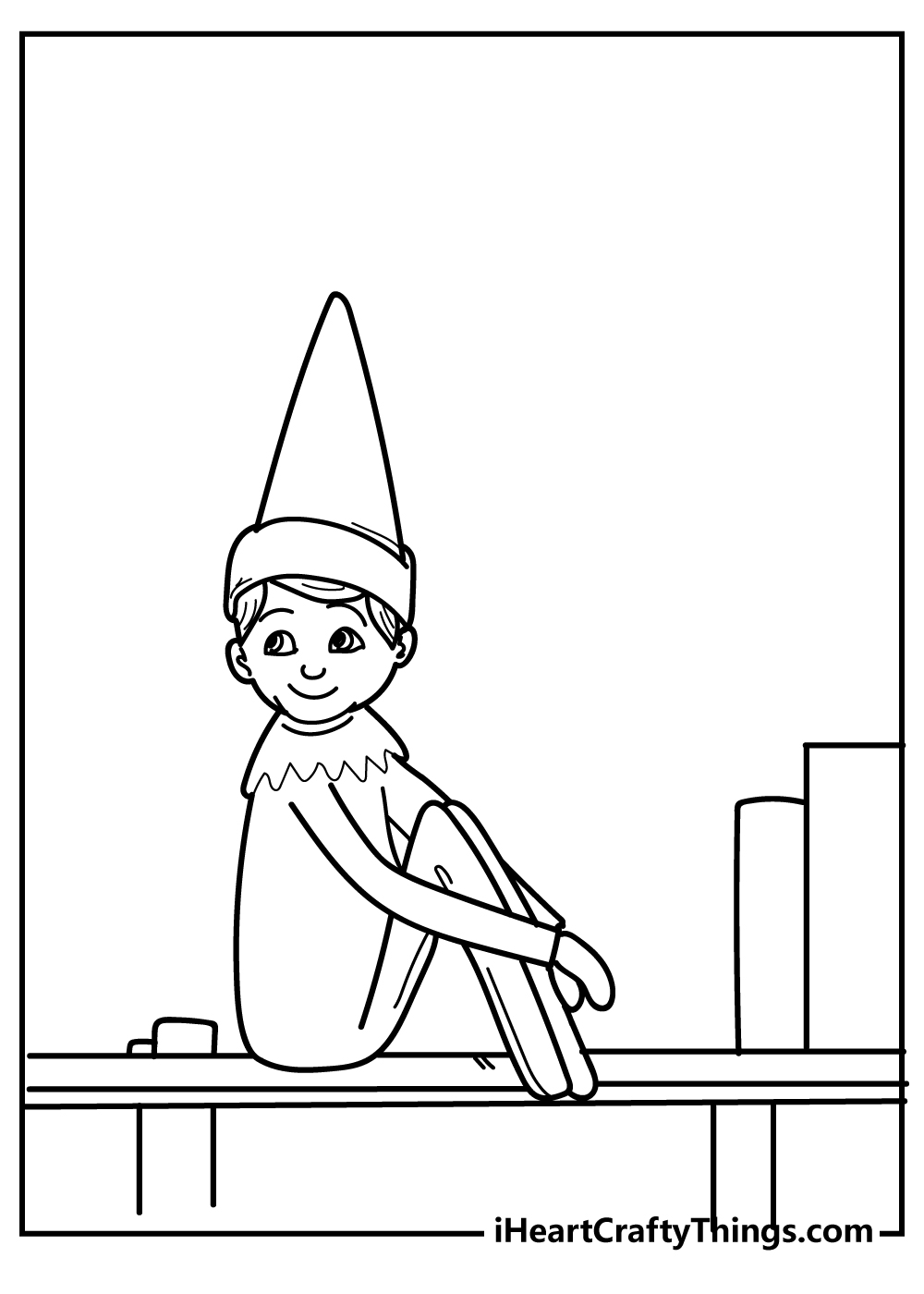 35 Elf On The Shelf Coloring Pages Printable 3