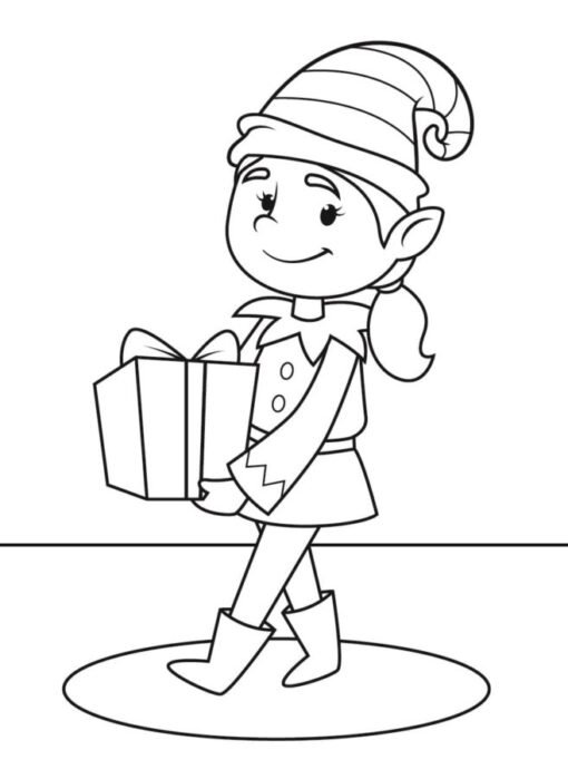 35 Elf On The Shelf Coloring Pages Printable 34