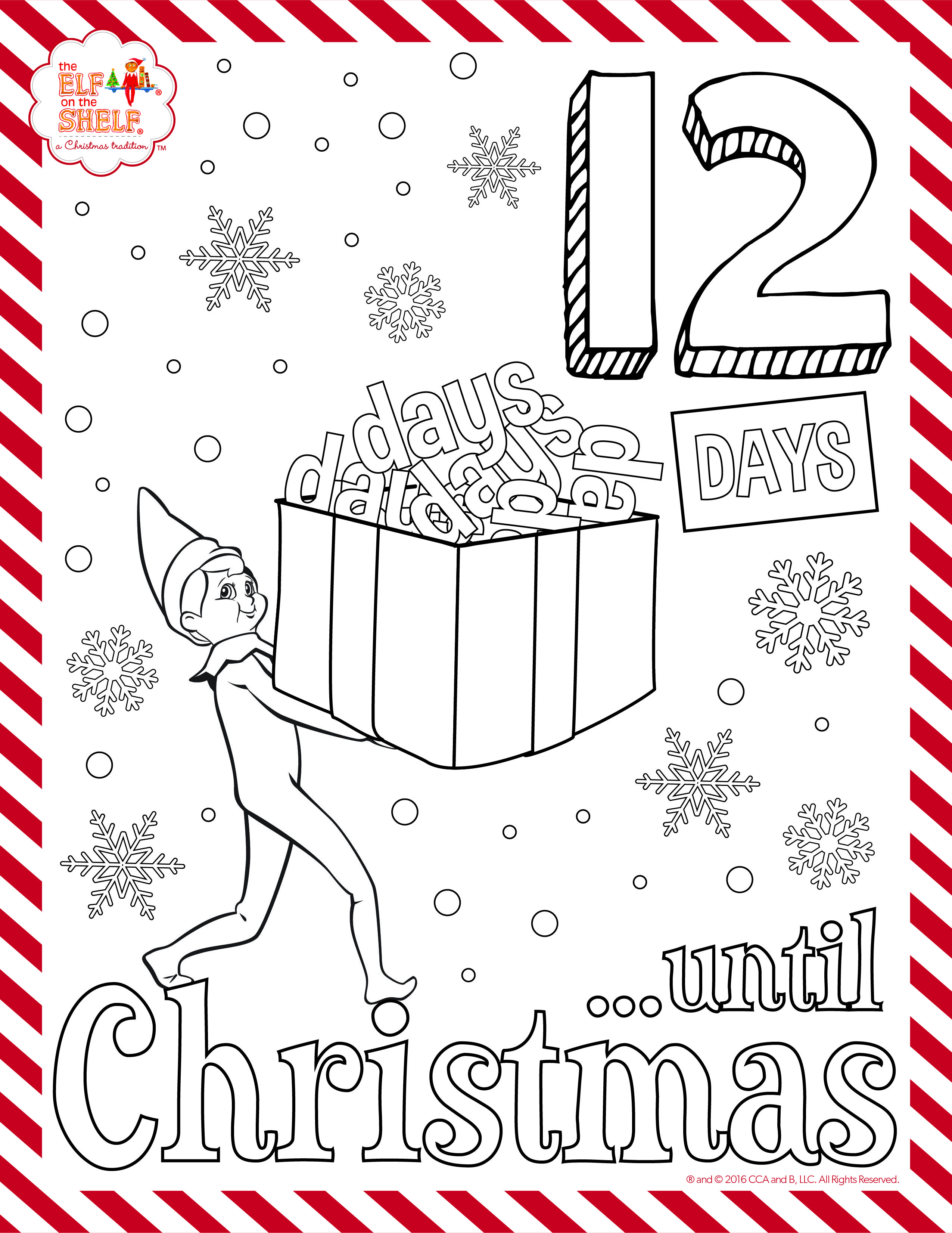 35 Elf On The Shelf Coloring Pages Printable 35