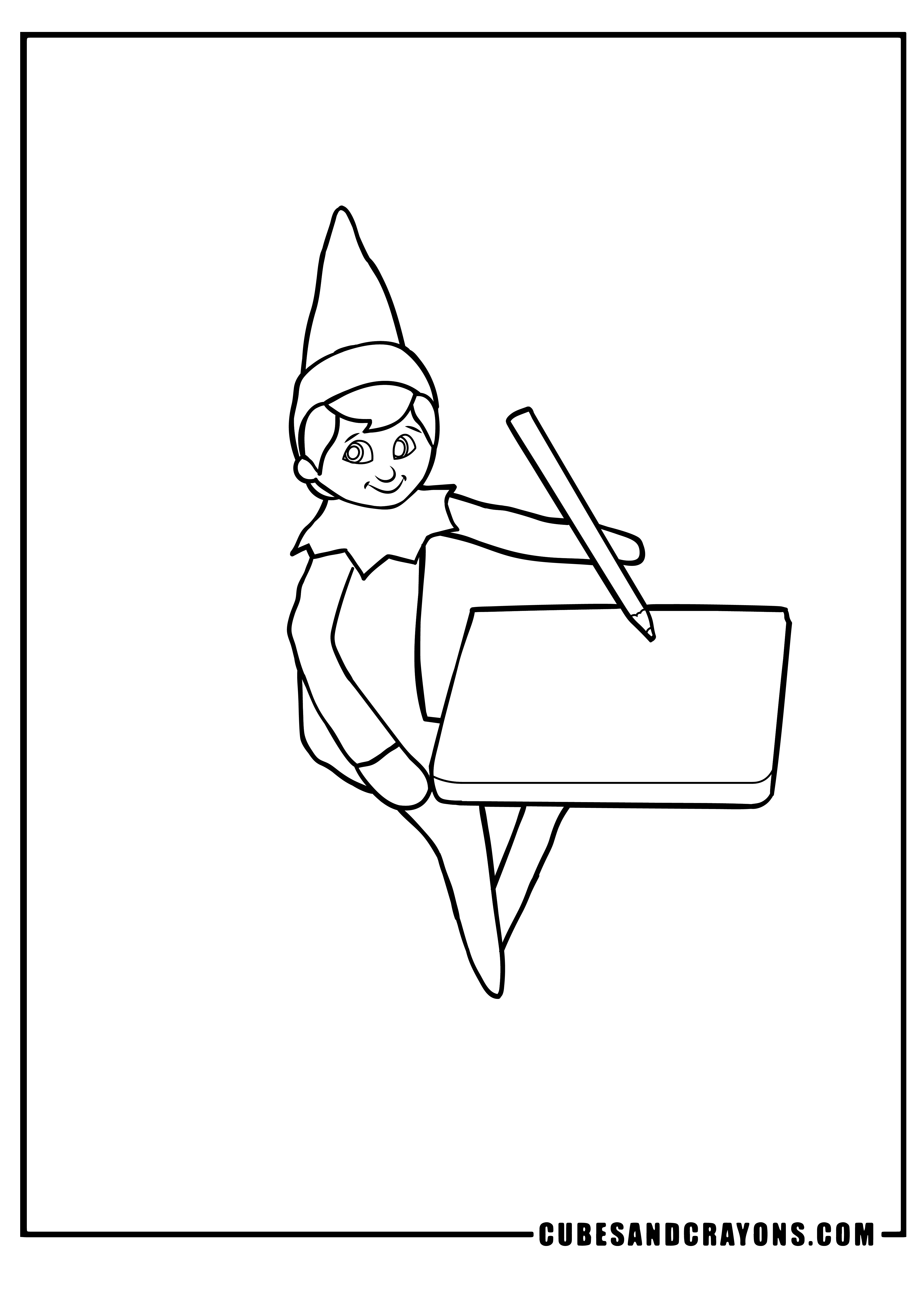 35 Elf On The Shelf Coloring Pages Printable 6