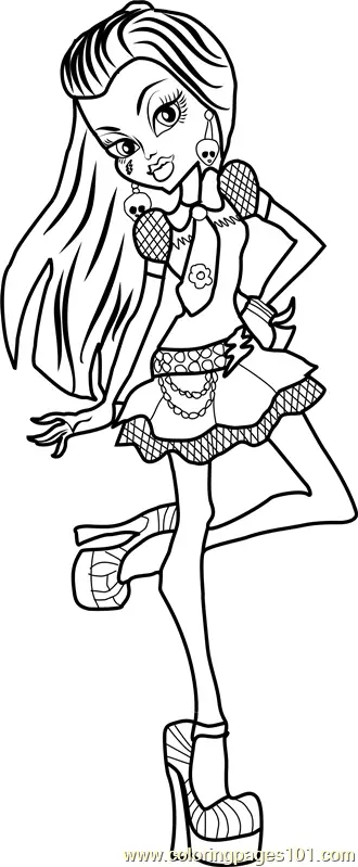 35 Fun Frankie Stein Coloring Pages Monster High Printable 13