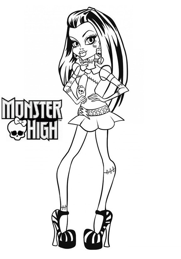 35 Fun Frankie Stein Coloring Pages Monster High Printable 14