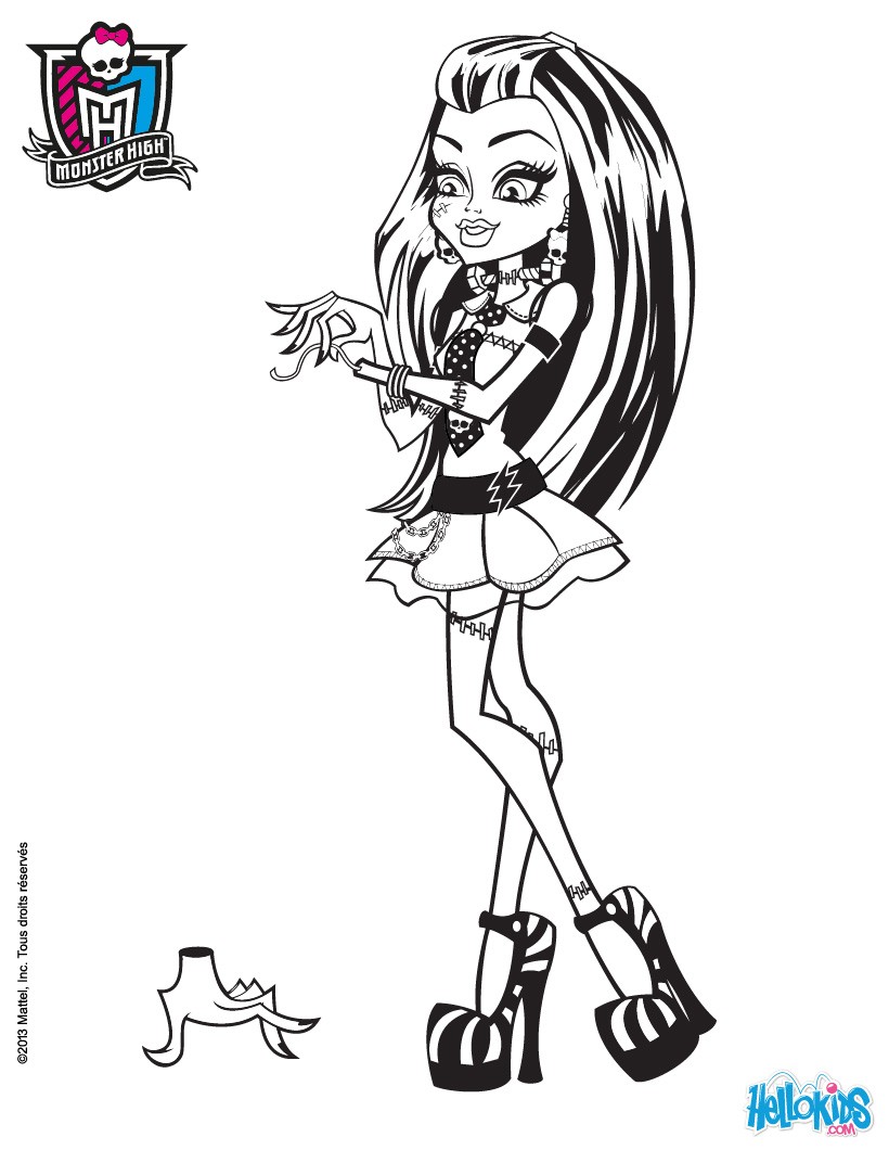 35 Fun Frankie Stein Coloring Pages Monster High Printable 15