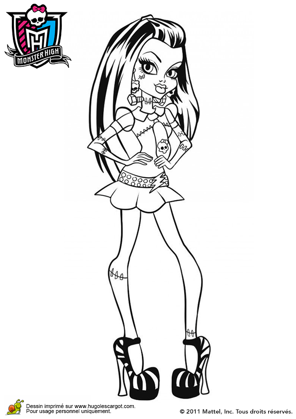 35 Fun Frankie Stein Coloring Pages Monster High Printable 19