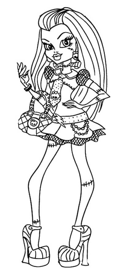 35 Fun Frankie Stein Coloring Pages Monster High Printable 21