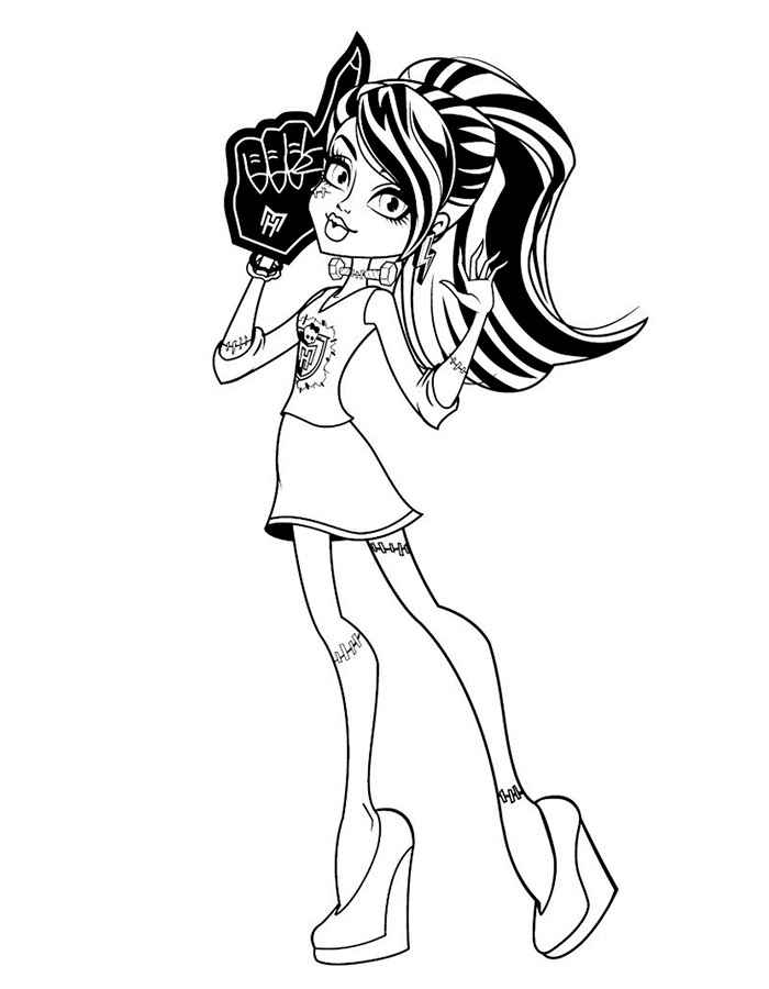 35 Fun Frankie Stein Coloring Pages Monster High Printable 22