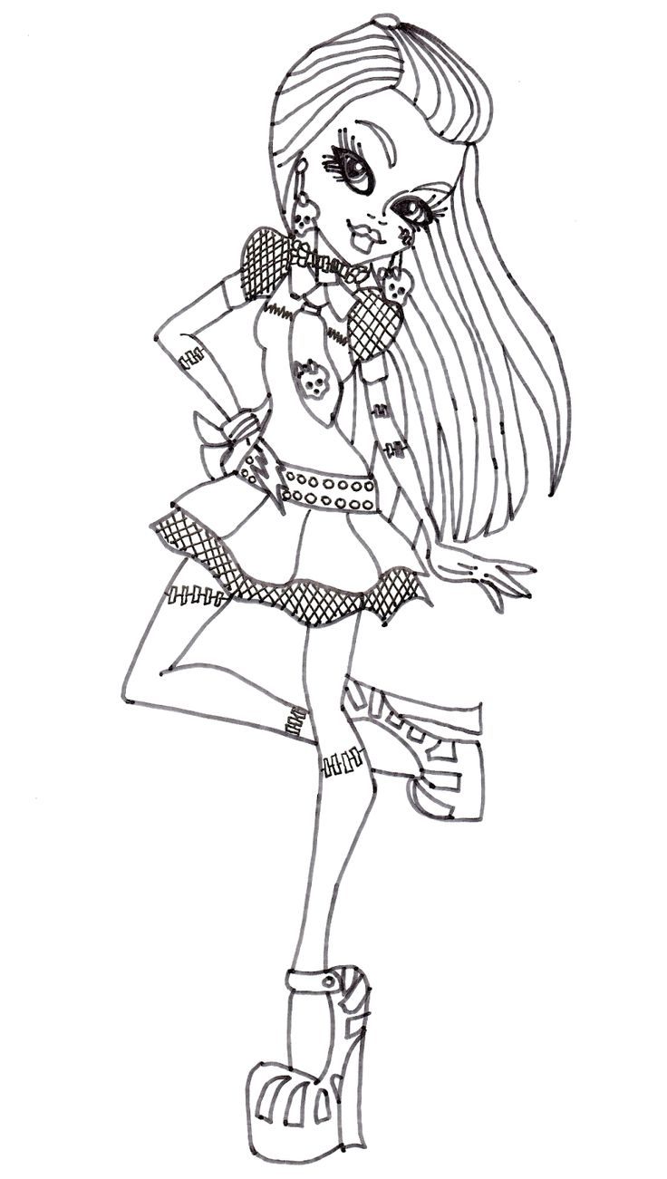 35 Fun Frankie Stein Coloring Pages Monster High Printable 27