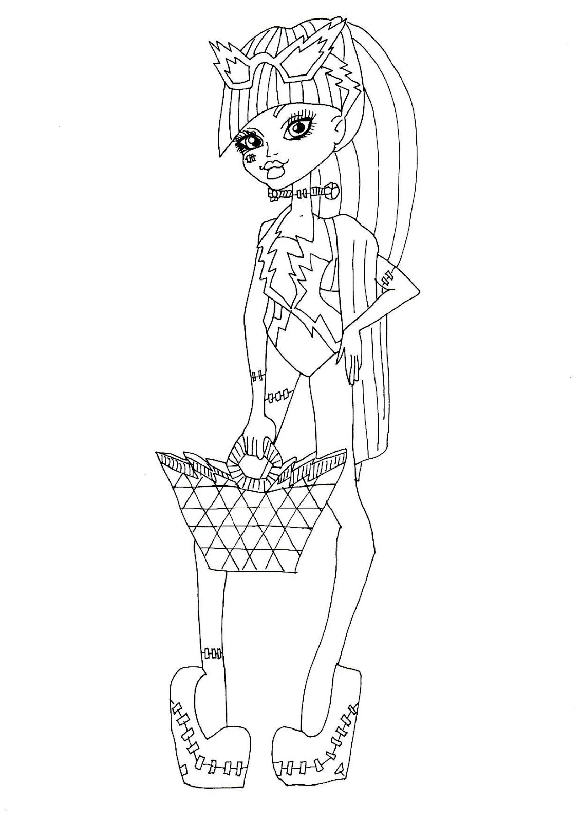 35 Fun Frankie Stein Coloring Pages Monster High Printable 29