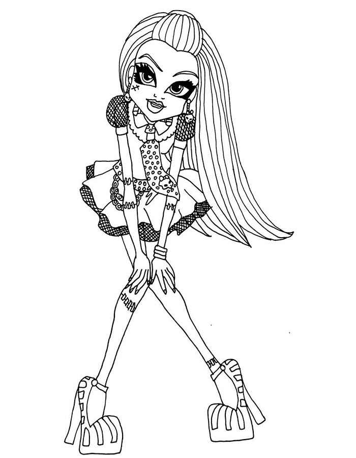 35 Fun Frankie Stein Coloring Pages Monster High Printable 31